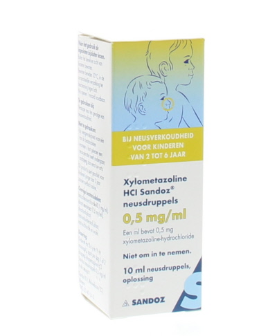 Xylometazoline Hcl Sandoz Neusdruppels 0,5mg/ml