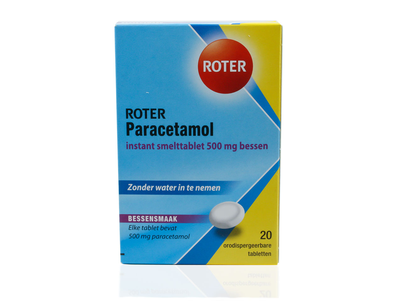 Roter Paracetamol Smelttablet Bessen 500mg