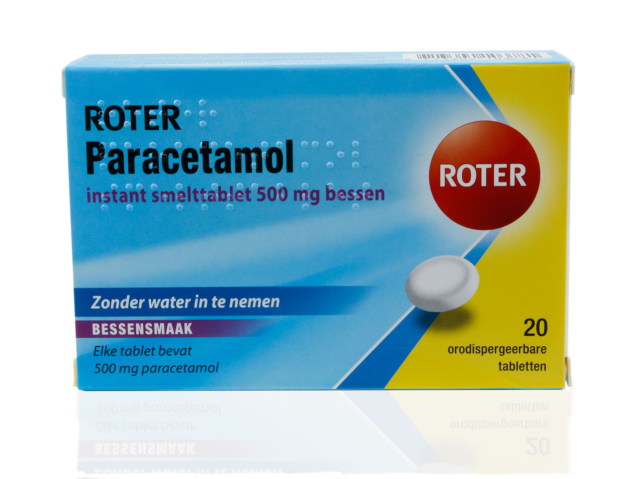 Roter Paracetamol Smelttablet Bessen 500mg