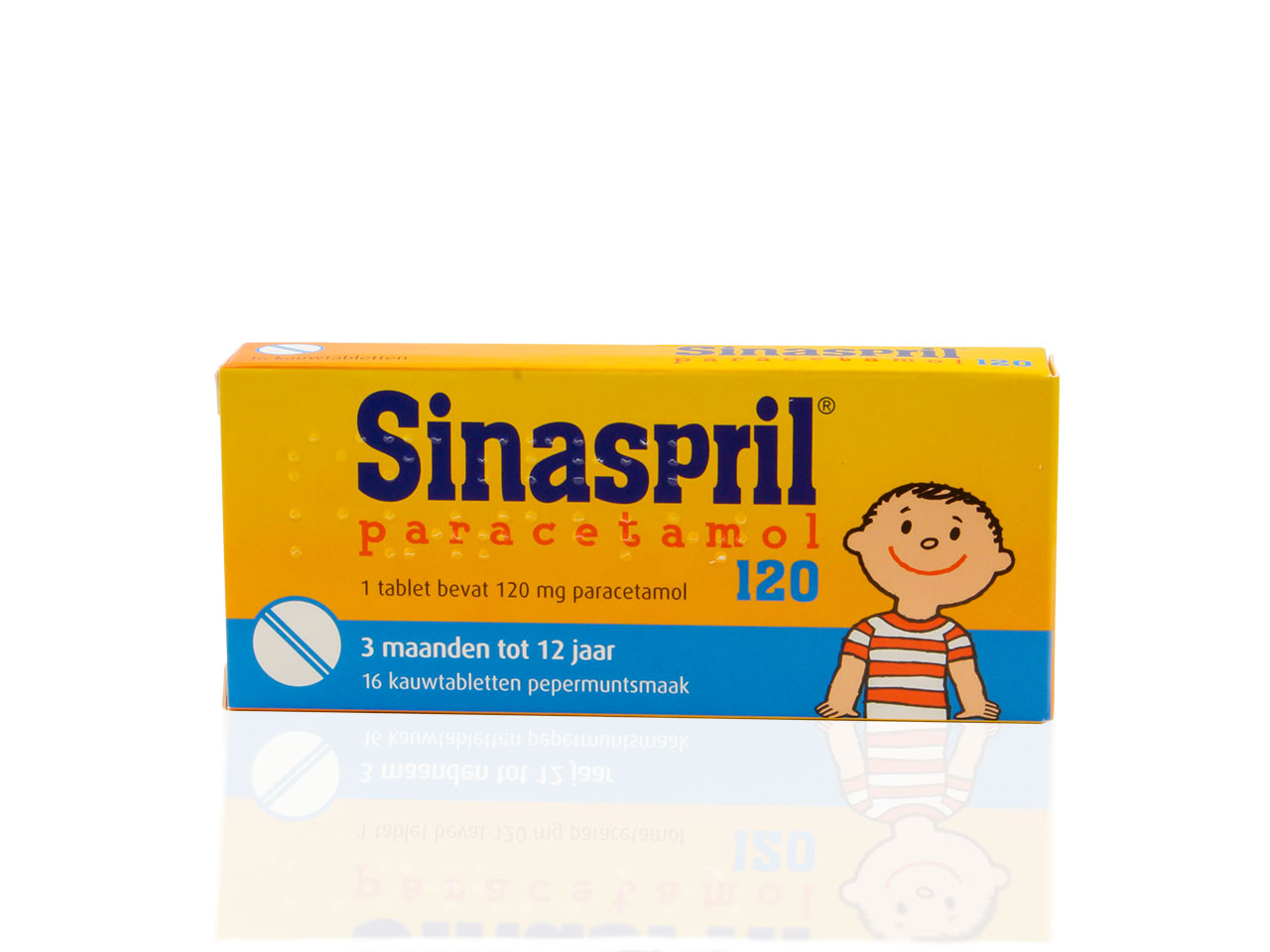 Sinaspril Paracetamol Kauwtablet 120mg