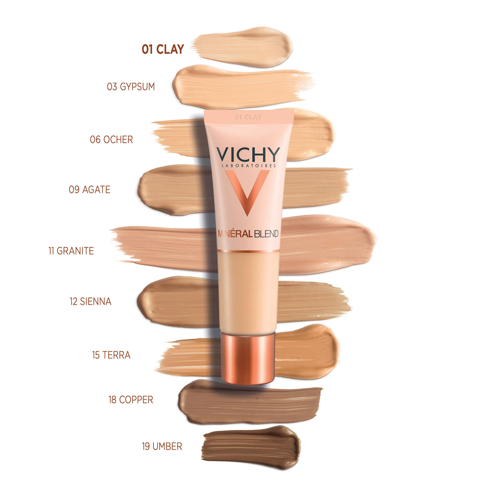 Vichy Minéralblend Foundation 01 Clay