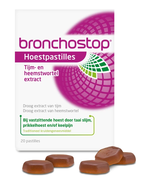 Bronchostop Hoestpastille Tijm+Heemstwortelextract