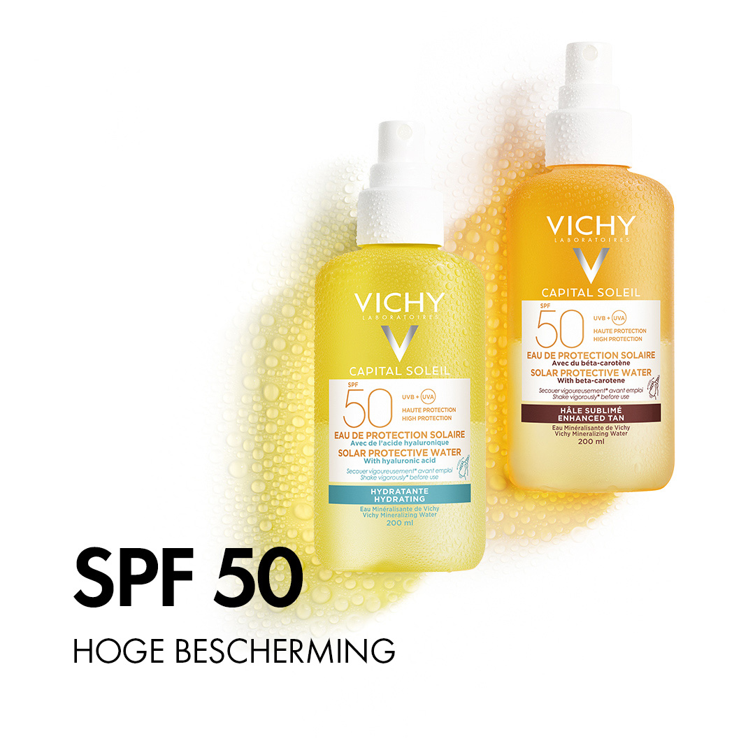 Vichy Capital Soleil Beschermend Water SPF50 - Bruine Teint
