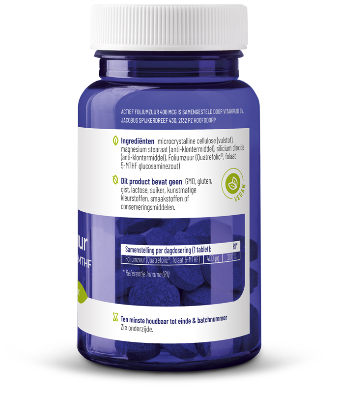 Actief Foliumzuur Vitakruid Tablet 400mcg