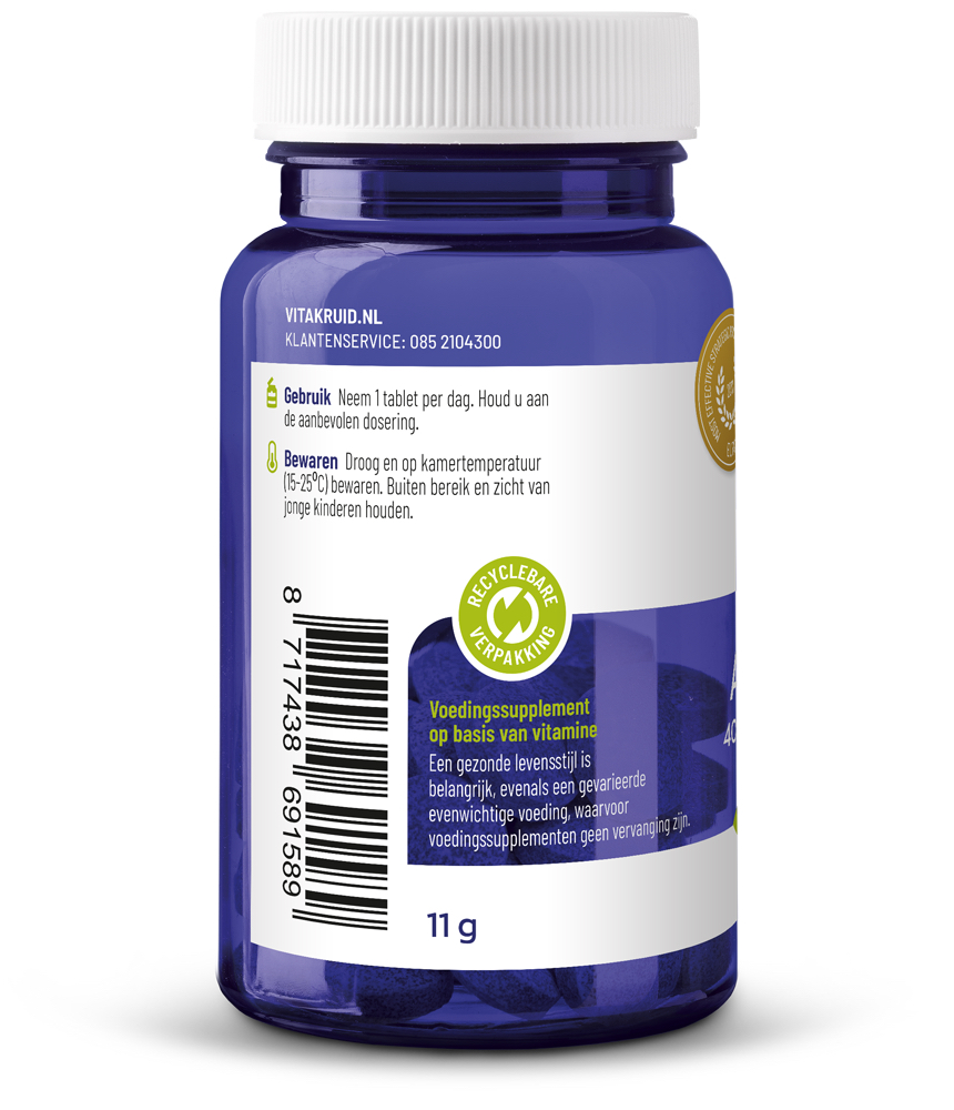 Actief Foliumzuur Vitakruid Tablet 400mcg