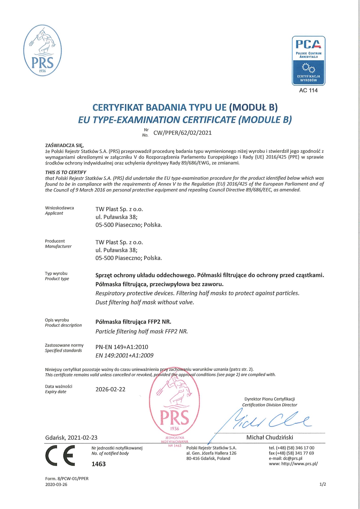 FFP2 Gecertificeerd Mondkapje